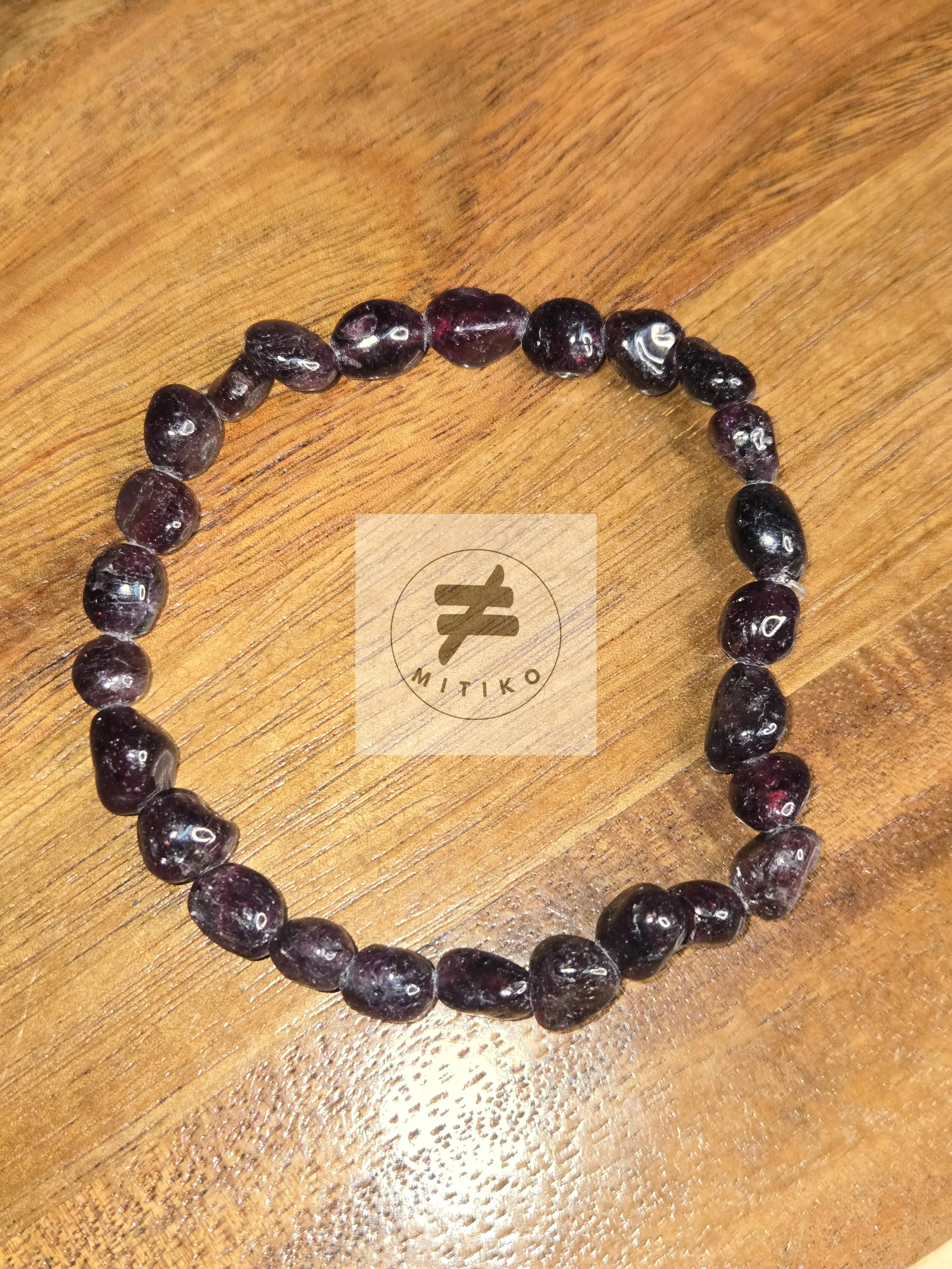 Garnet Nugget Bracelet - Mitiko