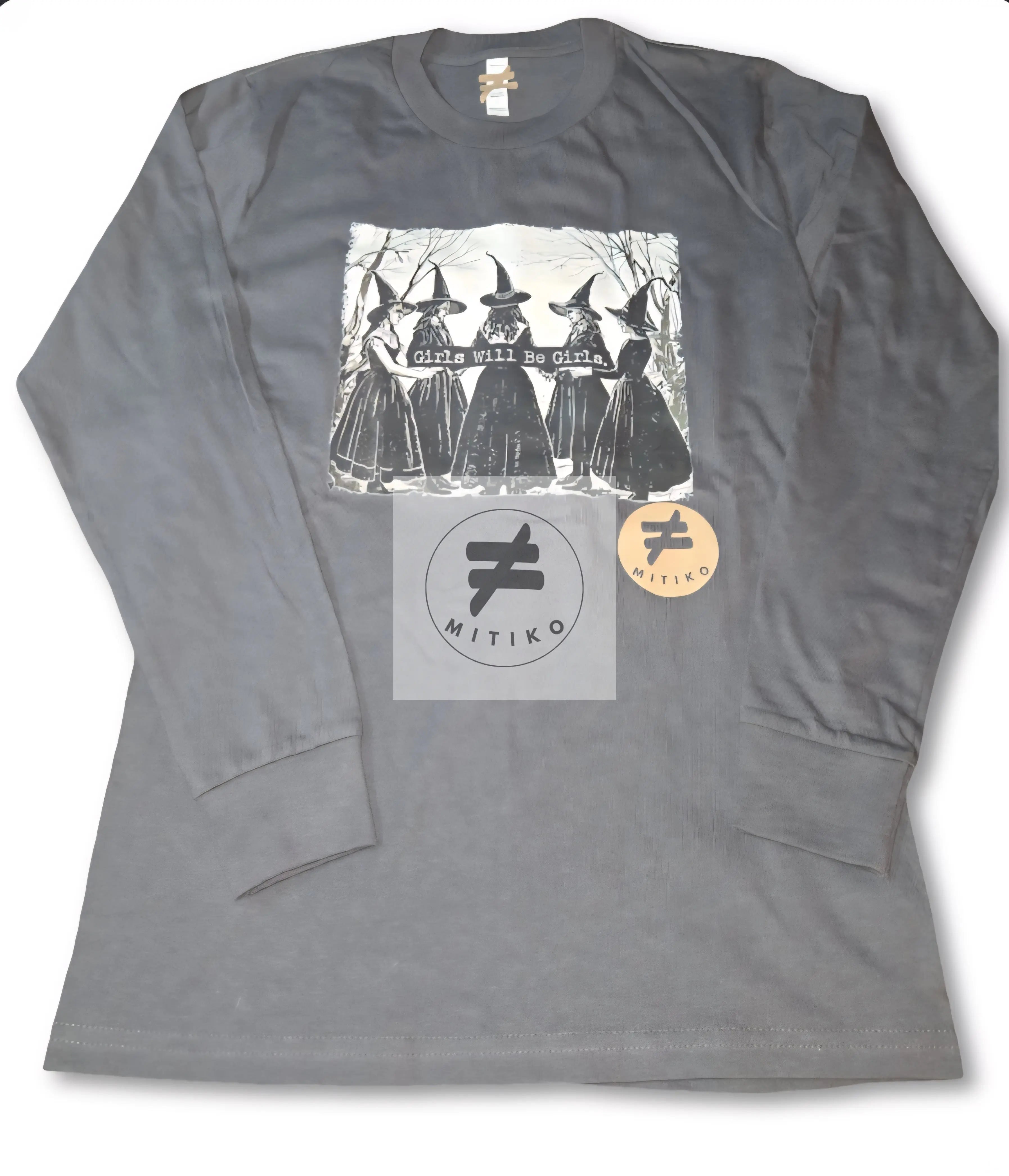 "Girls will be Girls" Witches Long Sleeve Tee Mitiko