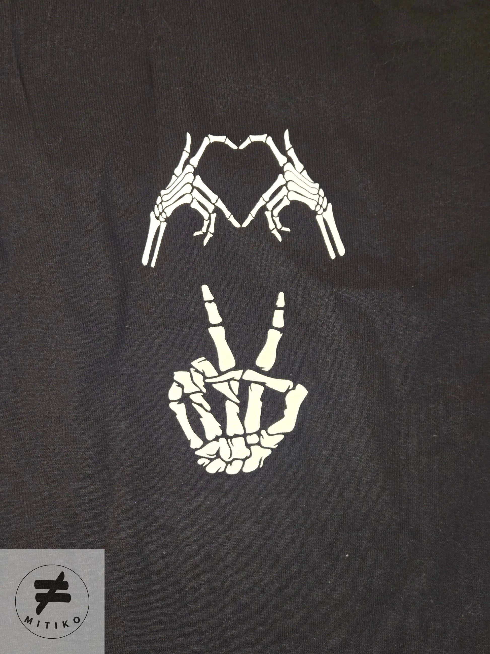 Love & Peace Skeleton Tee - Mitiko