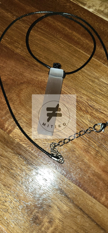 Mini Selenite Tower Pendant - Mitiko