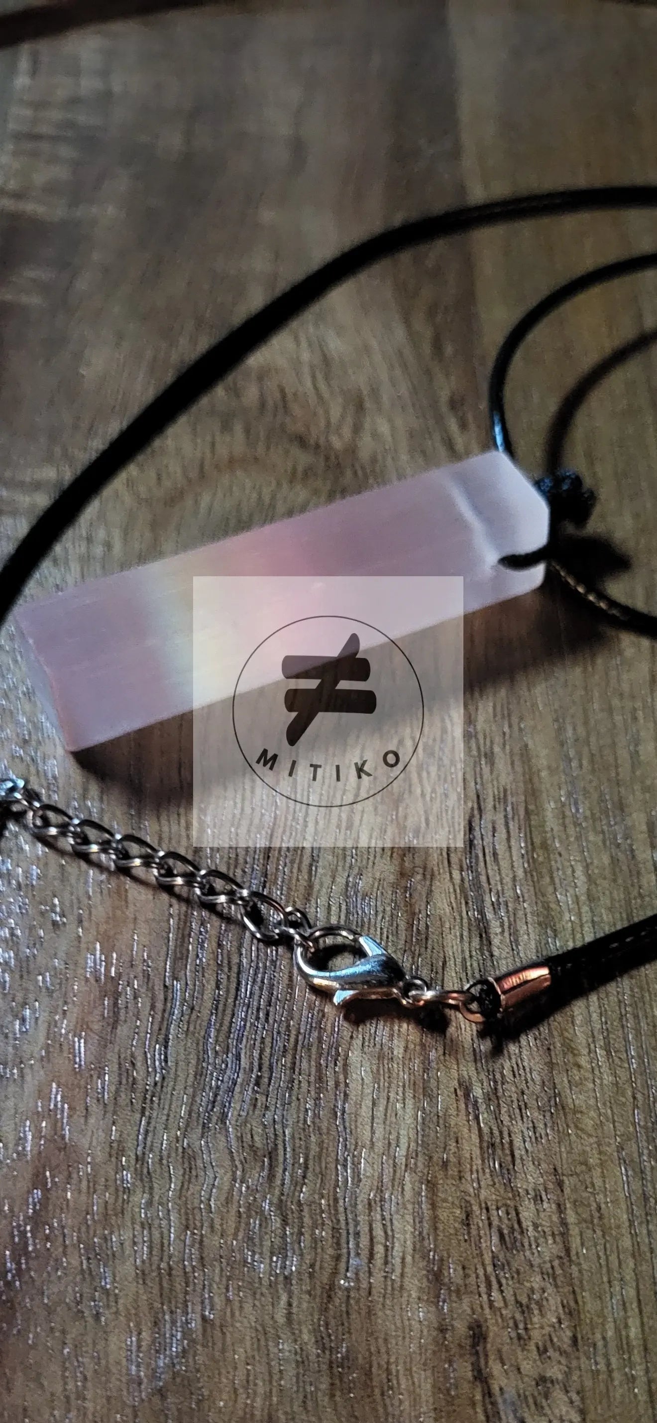 Mini Selenite Tower Pendant - Mitiko