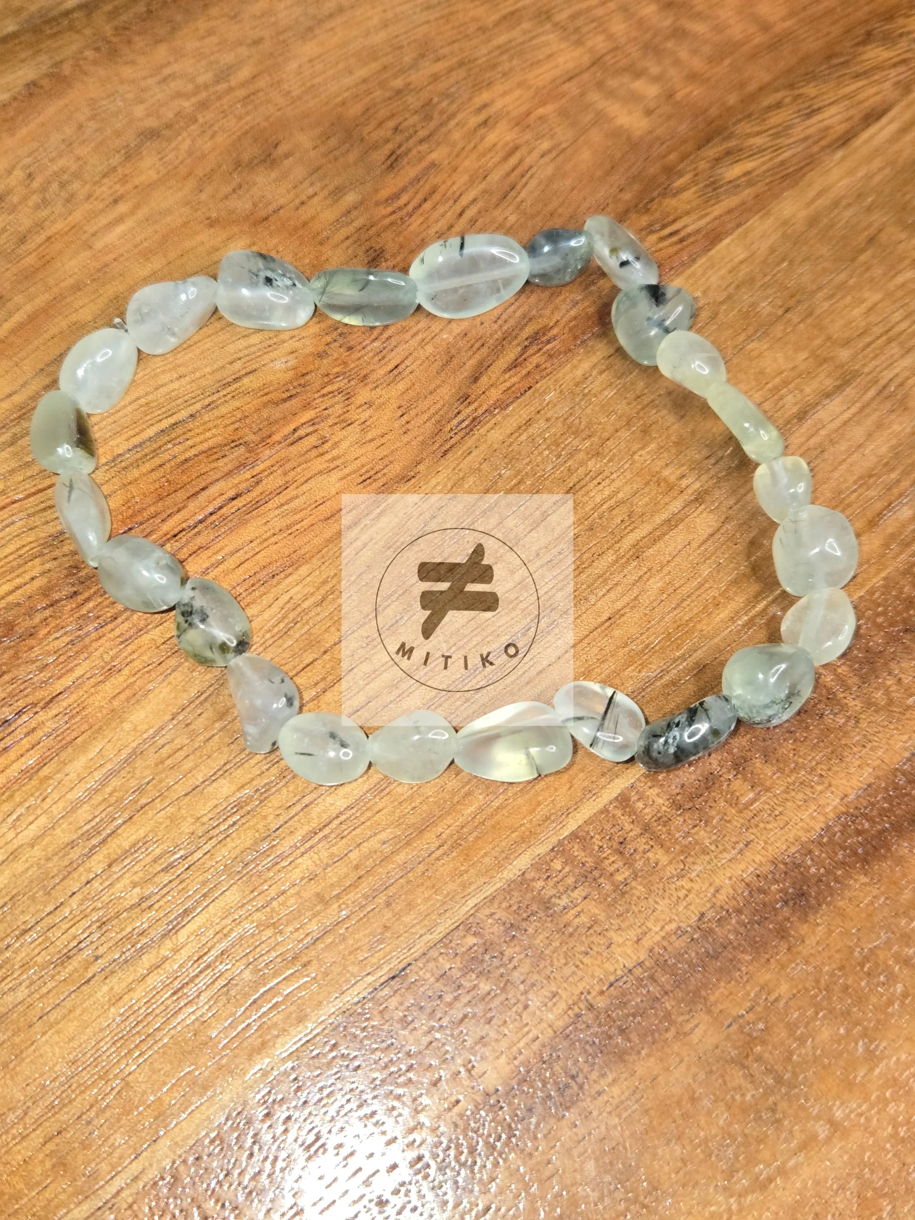 Prehnite Nugget Bracelet - Mitiko