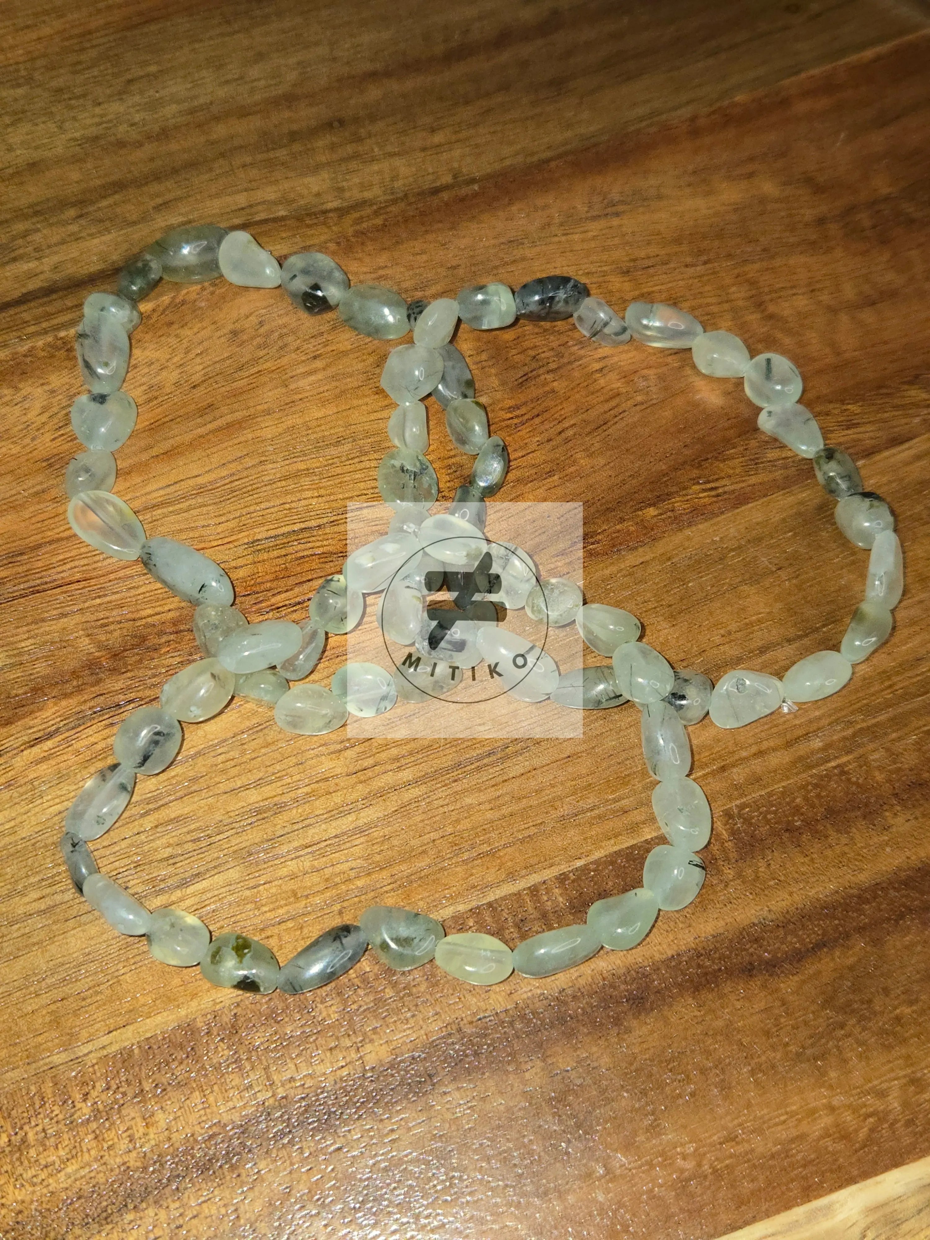 Prehnite Nugget Bracelet - Mitiko