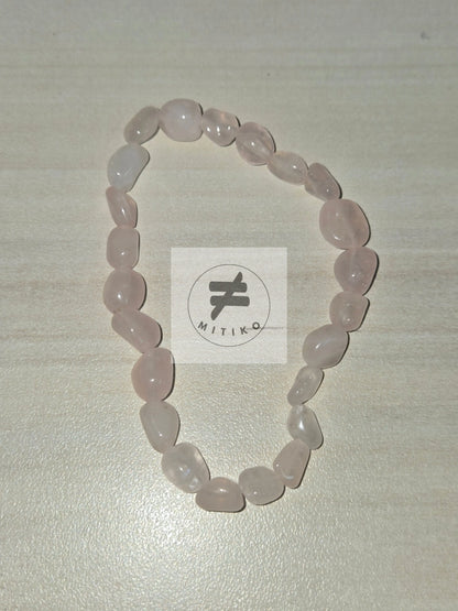 Rose Quartz Nugget Bracelet - Mitiko