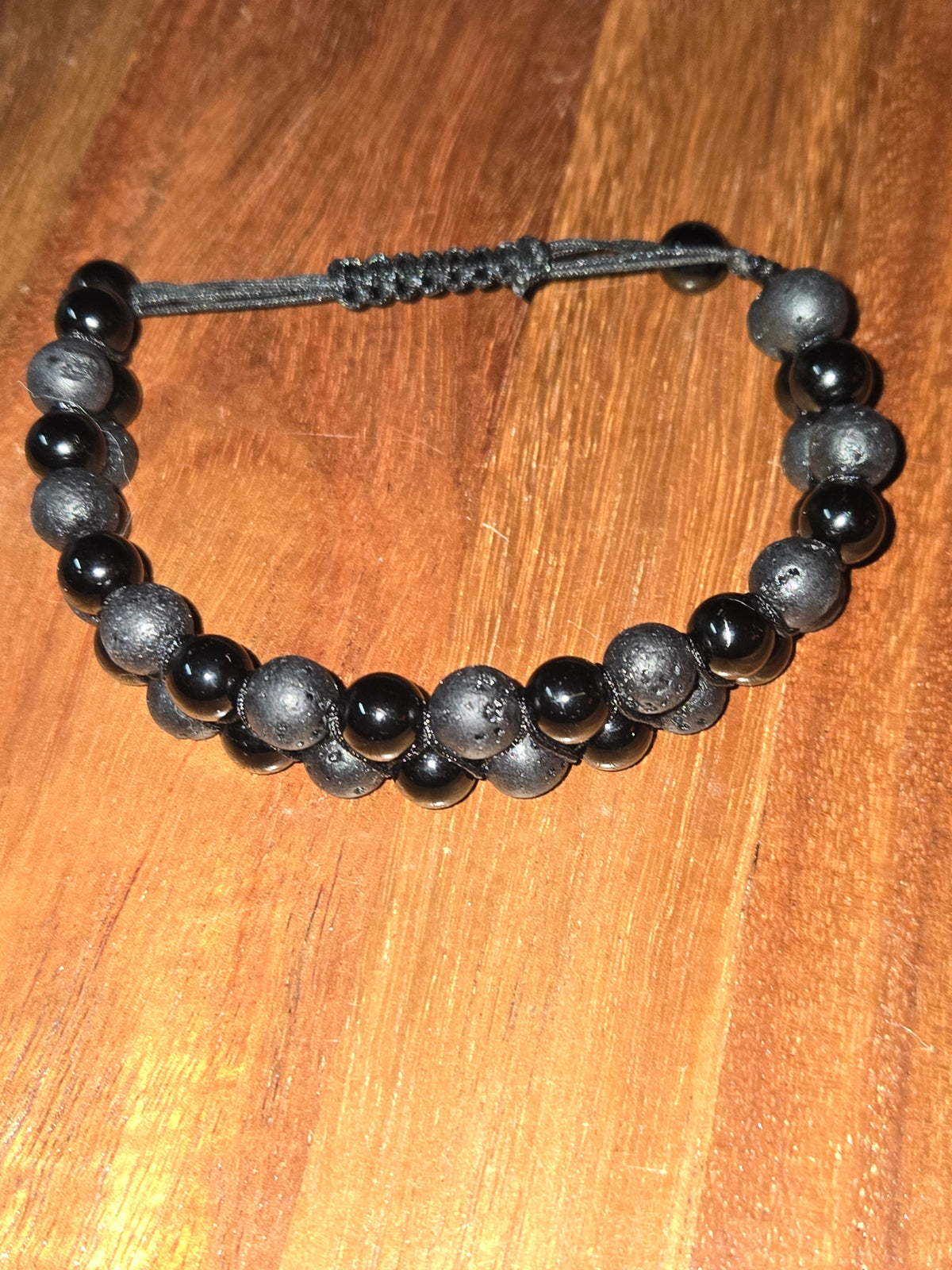 Double Row Aromatherapy Lava Rock Bracelet Mitiko