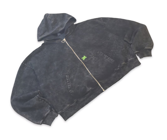 Acid Aesthetic Crop Zip Up