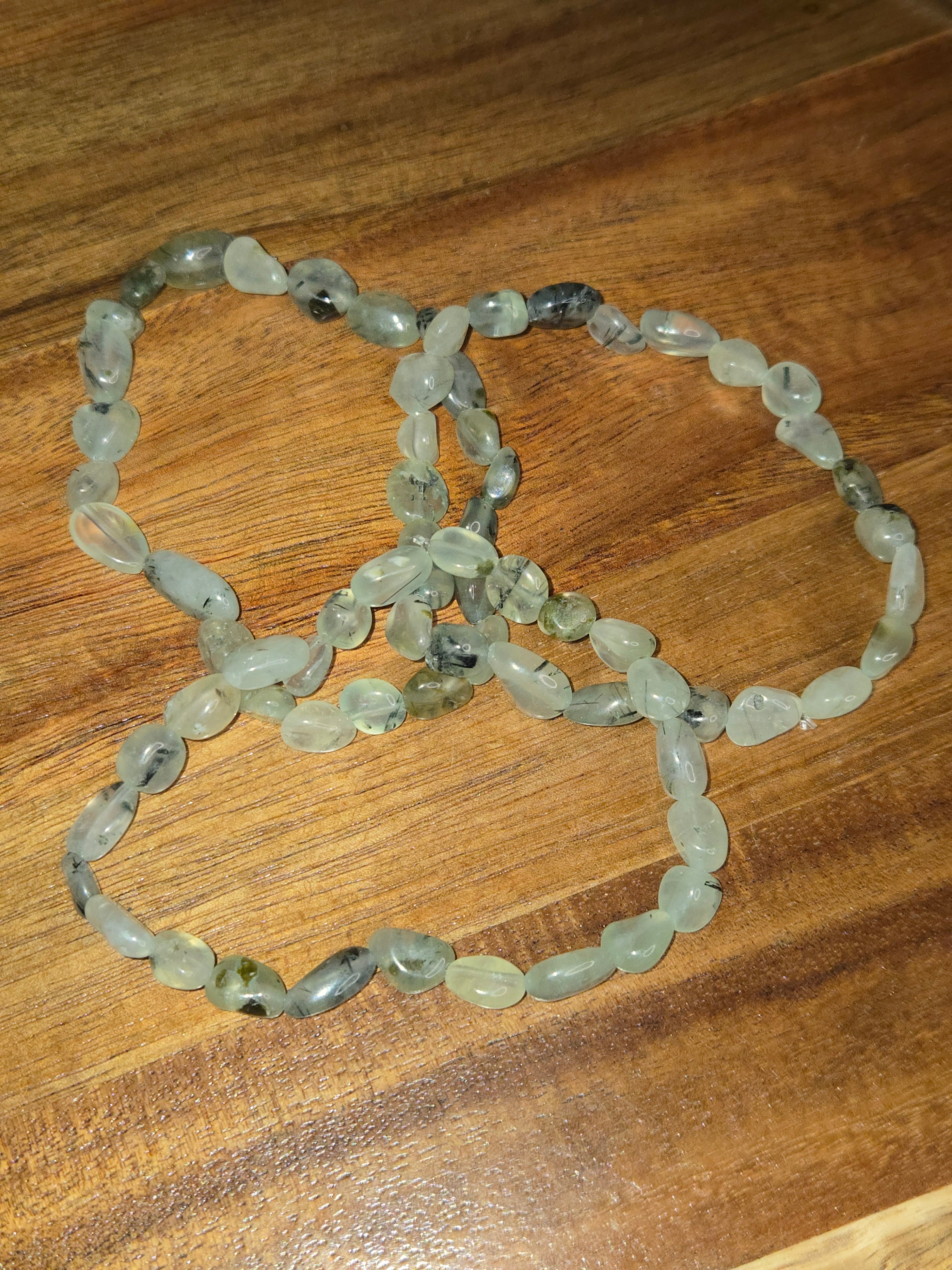 Prehnite Nugget Bracelet - Mitiko